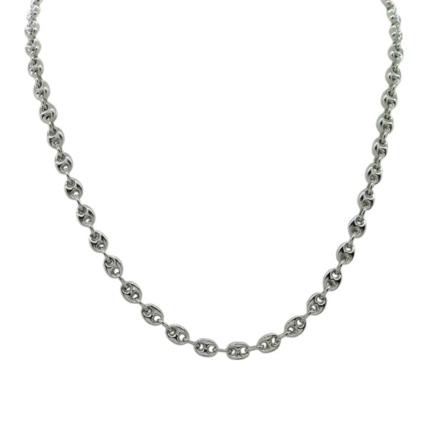Collana maglia marina 50 cm in argento 925 rodio