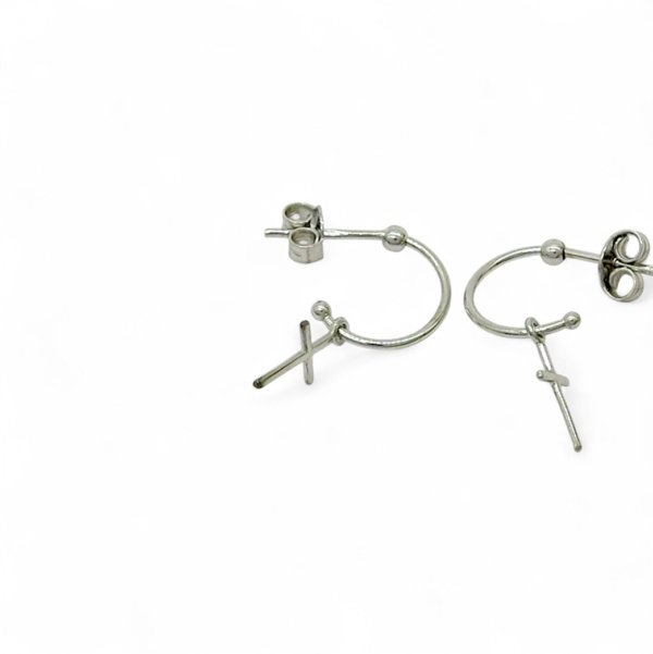 Orecchini in oro con croce pendente