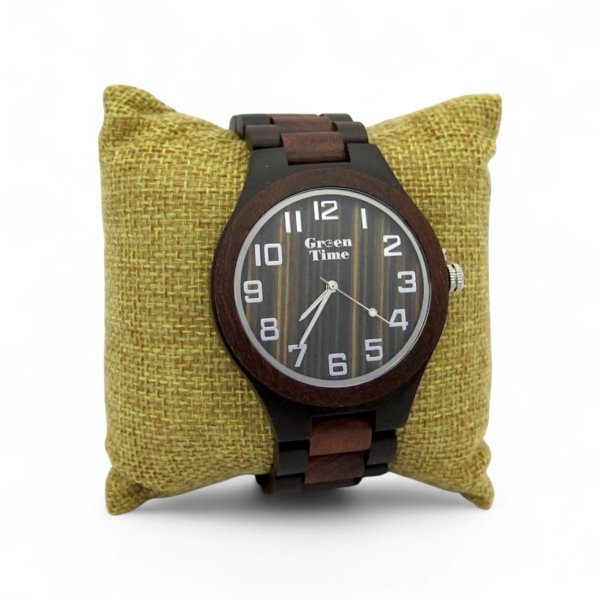 Orologio green time in legno uomo