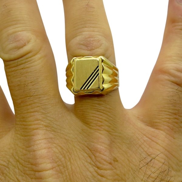 Anello uomo in oro giallo 18 ct