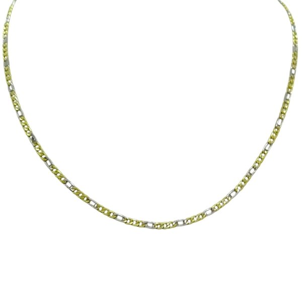 Collana groumette uomo in oro bicolore