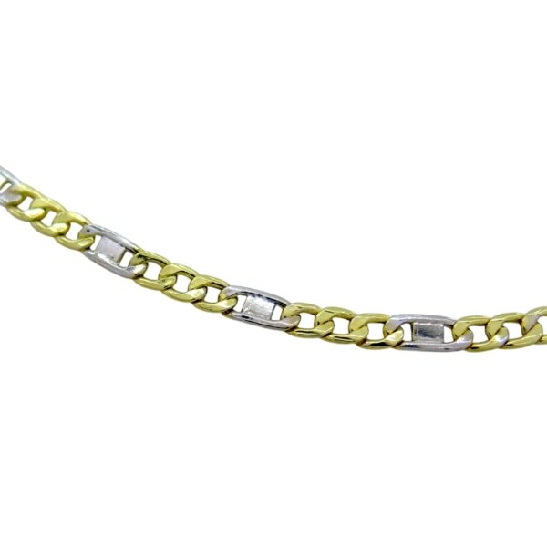 Collana groumette uomo in oro bicolore