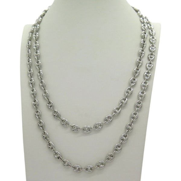 Collana maglia marinara argento rodio