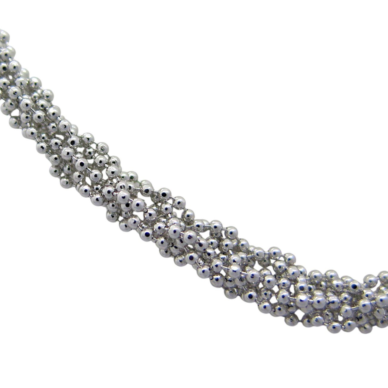 Collana millefili pallini luminosa in argento 925