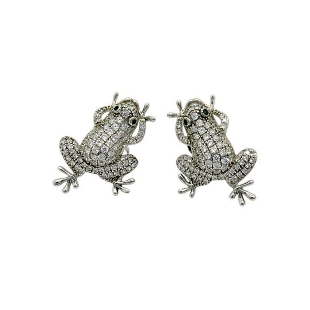 Orecchini rana in argento 925