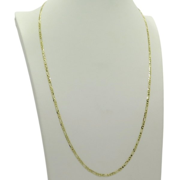 Collana groumette tre più uno oro giallo 18 ct 60 cm