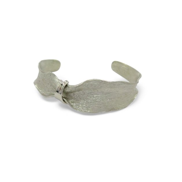 Bracciale rigido fiocco in argento 925 brillante