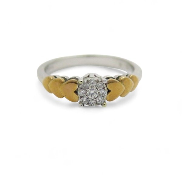 Anello solitario cuoricini Giannotti in oro 9 ct