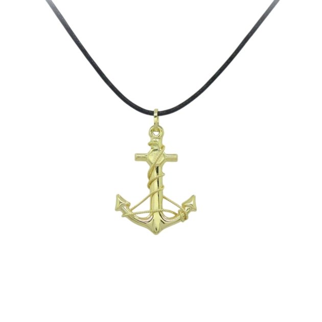 Ciondolo uomo ancora in oro giallo 18 ct
