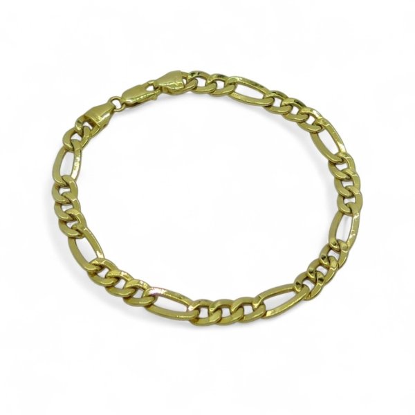 Bracciale uomo groumette tre più uno in oro 18 ct