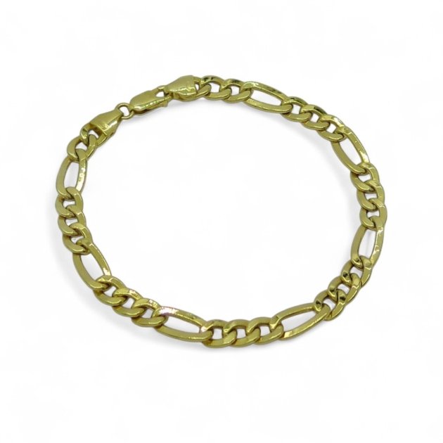 Bracciale uomo groumette tre più uno in oro 18 ct
