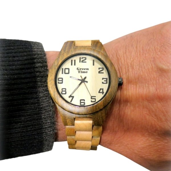 Orologio con numeri in legno green Time ZW065E