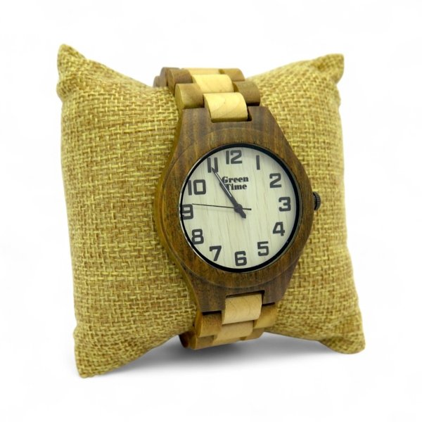 Orologio con numeri in legno green Time ZW065E