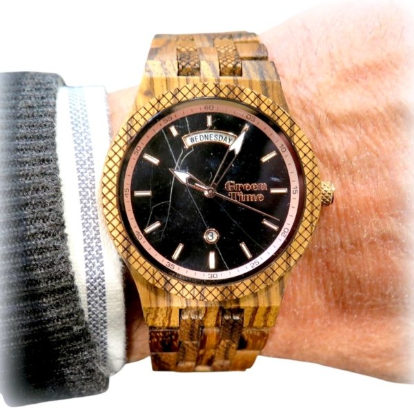 Orologio day-date marmo legno green Time ZW146A