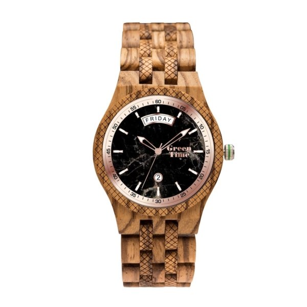 Orologio day-date marmo legno green Time ZW146A
