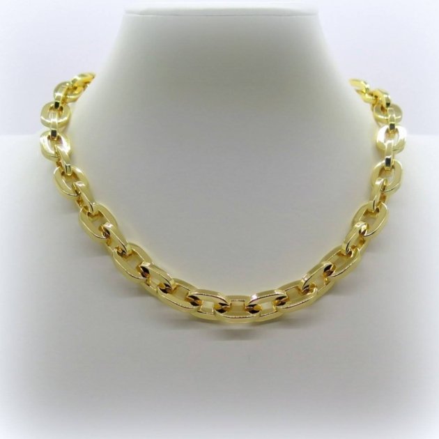 Collana donna catena placcato oro giallo