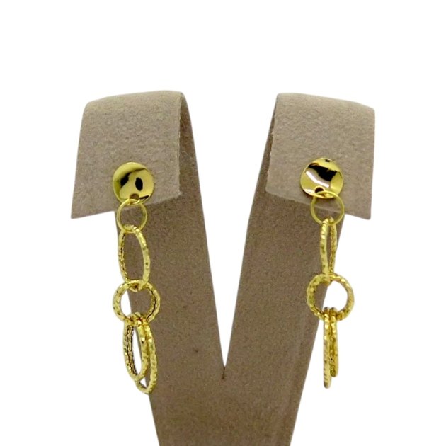 Orecchini pendenti in oro diamantati