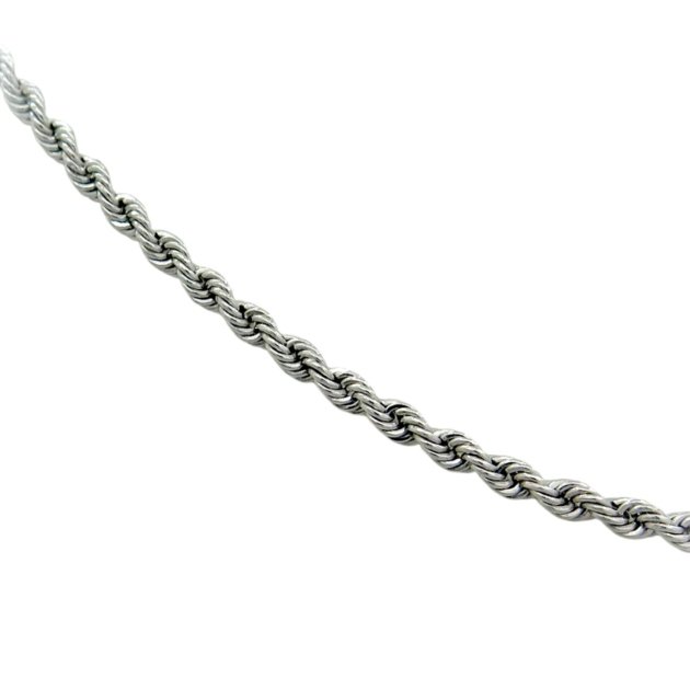 Collana cordino in oro bianco 18 ct