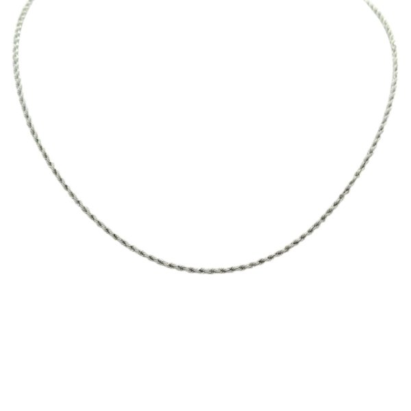 Collana cordino in oro bianco 18 ct