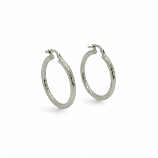 orecchini cerchi in oro bianco 18 ct