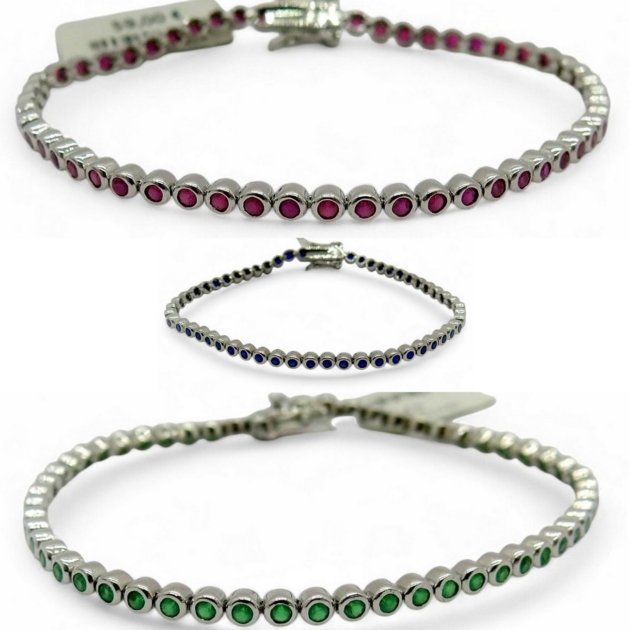 Bracciale tennis cipollino colore