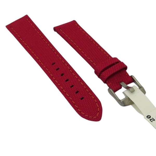 Cinturino orologio tessuto rosso canvass
