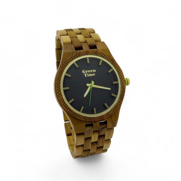 Orologio quadrante nero in legno solo tempo Green Time ZW114A
