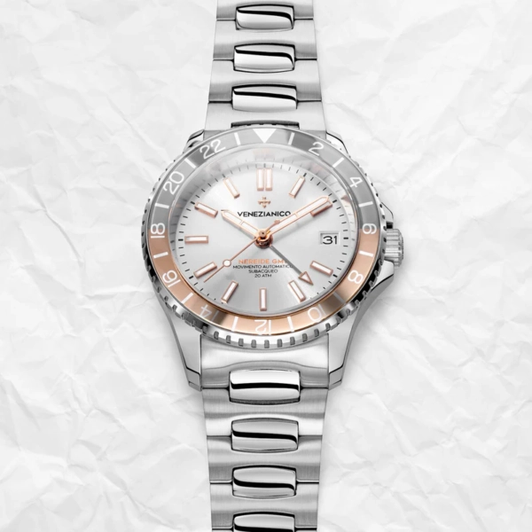 Venezianico Nereide gmt grigio e rosè 3521503C - immagine 3
