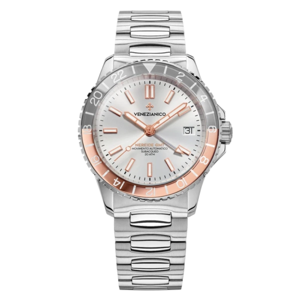 Venezianico Nereide gmt grigio e rosè 3521503C