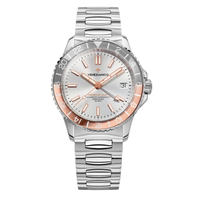 Venezianico Nereide gmt grigio e rosè 3521503C