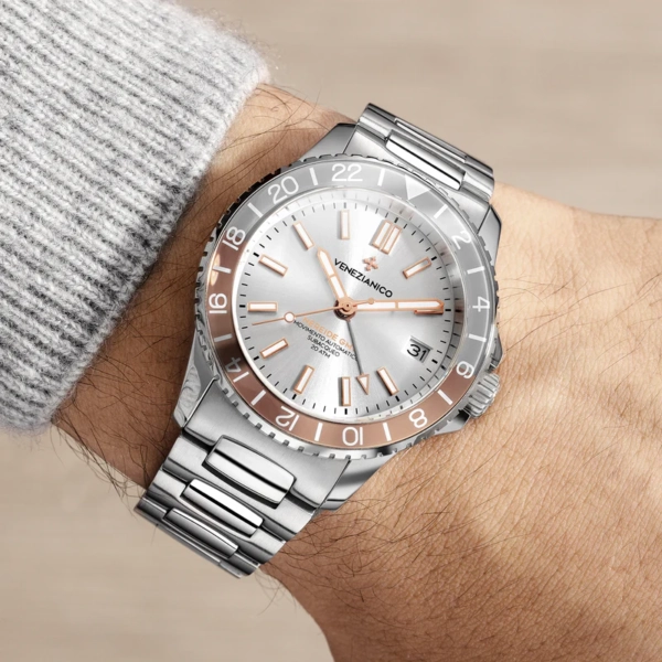 Venezianico Nereide gmt grigio e rosè 3521503C - immagine 2