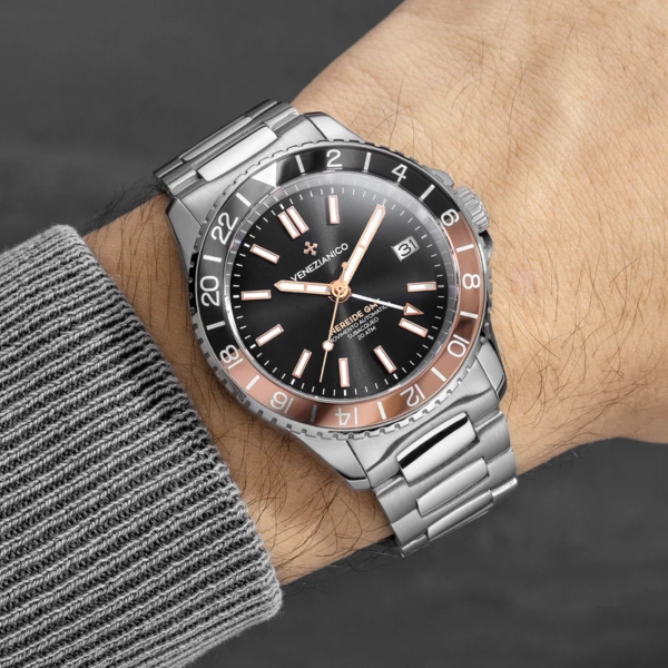 Venezianico Nereide gmt nero e rosè 3521504C - immagine 2