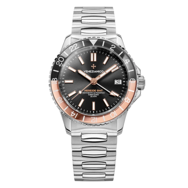 Venezianico Nereide gmt nero e rosè 3521504C
