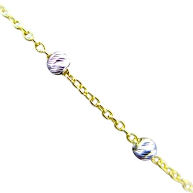Collana sfere diamantate in oro 18 ct