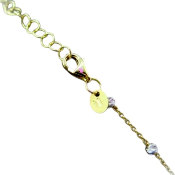 Collana sfere diamantate in oro 18 ct