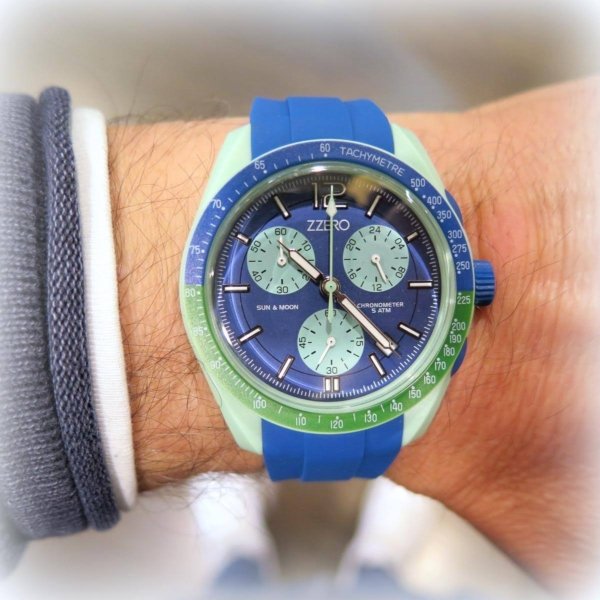 Orologio uomo cronografo zzero sun e moon zz9001D