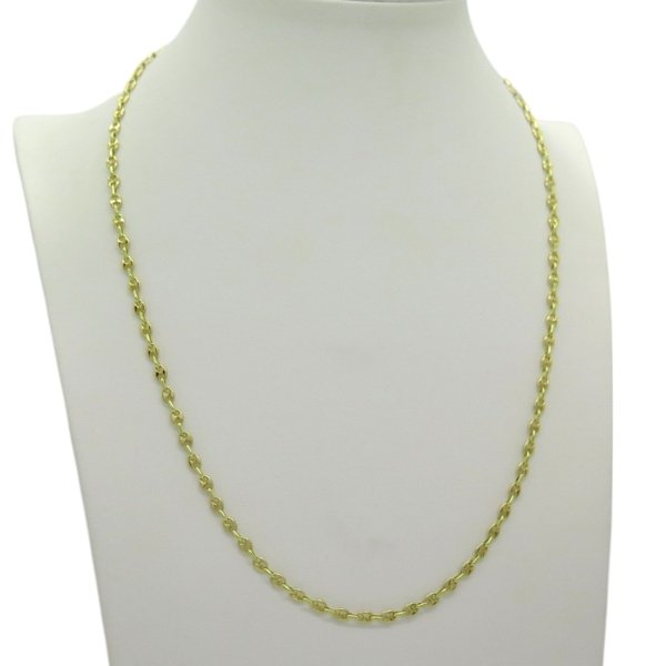 Collana maglia marina piena in oro giallo 18 ct