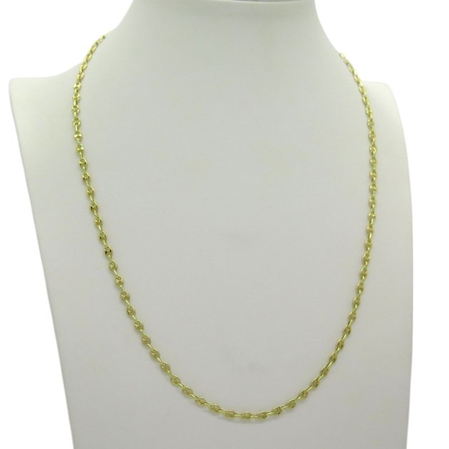 Collana maglia marina piena in oro giallo 18 ct
