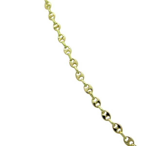 Collana maglia marina piena in oro giallo 18 ct