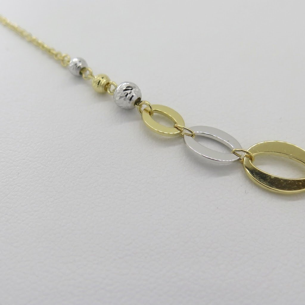 Collana donna in oro giallo e bianco 18 ct