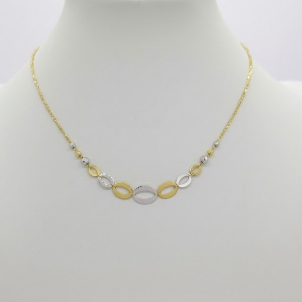 Collana donna in oro giallo e bianco 18 ct