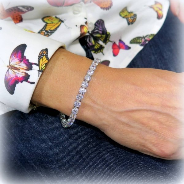 Bracciale tennis pietre 5 mm in argento 925