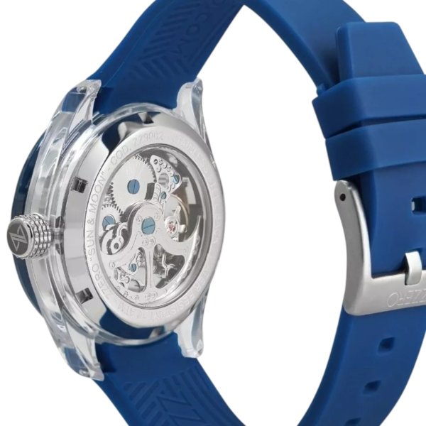 Orologio blu uomo automatico cinturino in gomma