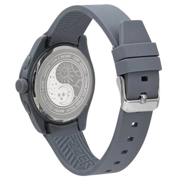 Orologio crono cinturino grigio in gomma Zzero ZZ9001M