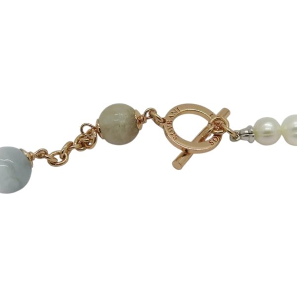 Collana lunga Sovrani perle e cristalli