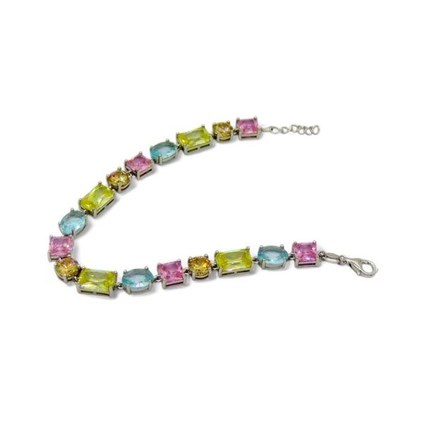 Bracciale Tennis multicolor in argento 925