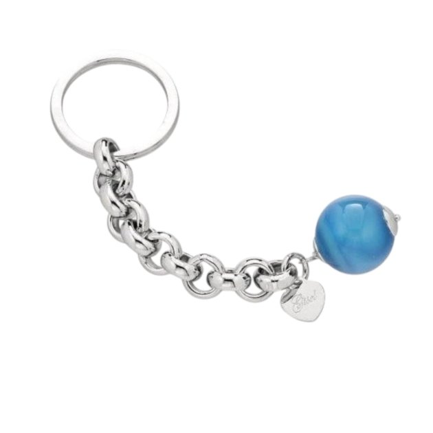 Portachiavi sfera cristallo azzurro