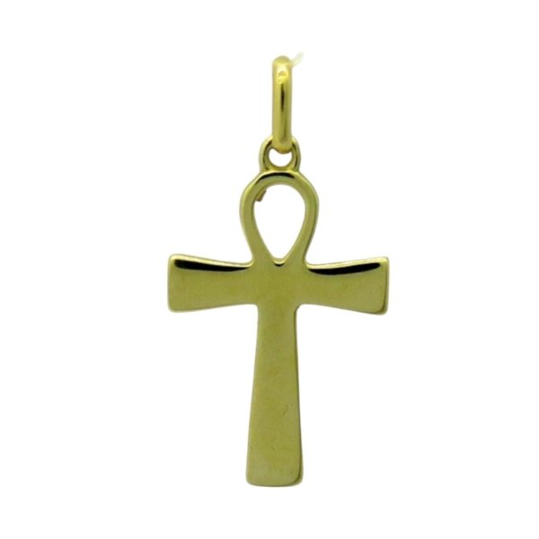Croce Ankh chiave della vita in oro giallo 18 ct