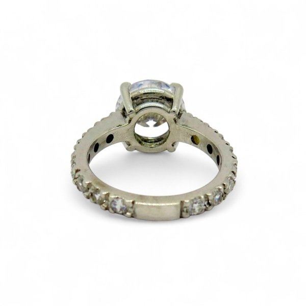 Anello solitario centro pietra grossa in argento 925