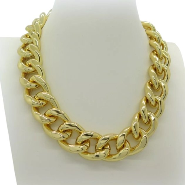 Collana grossa groumette placcata oro